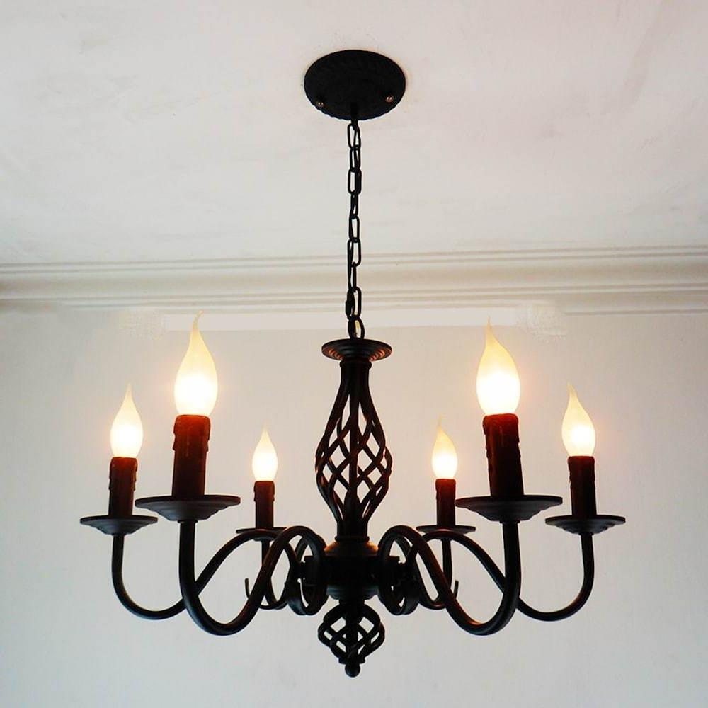 6-Light Candle Pendant Chandelier