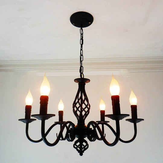 6-Light Candle Pendant Chandelier