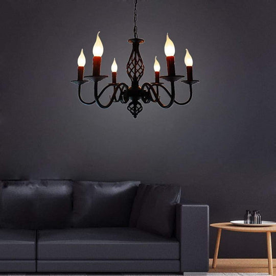 6-Light Candle Pendant Chandelier