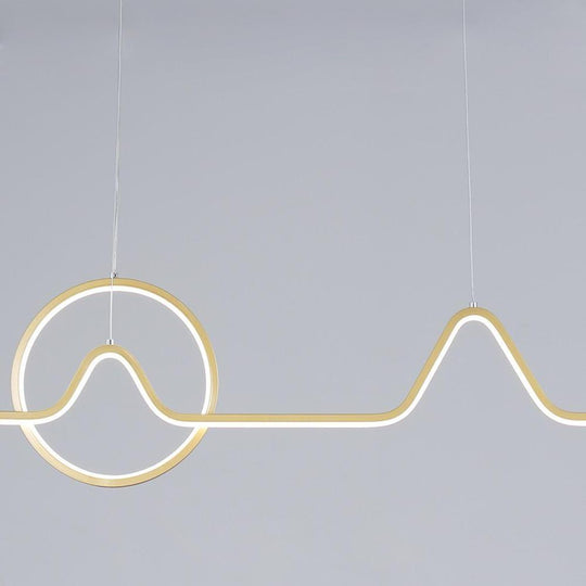 Circular Linear Dimmable LED Modern Chandelier