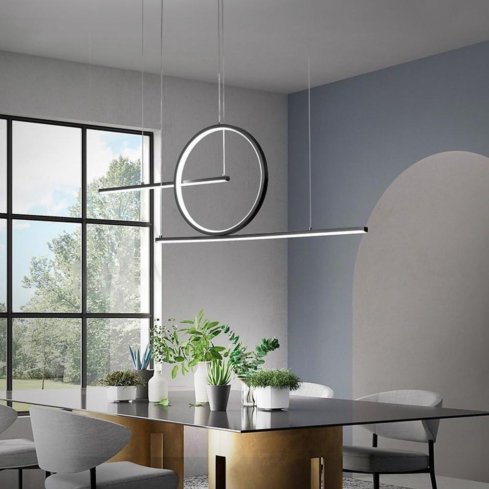 Circle Linear LED Modern Pendant Light for Dining Room