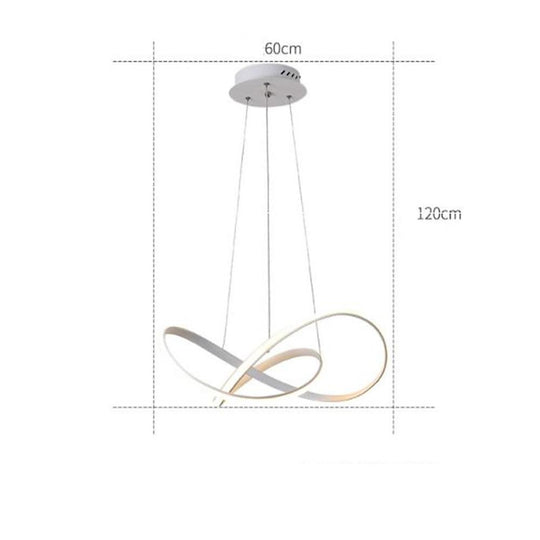 Nordic Style Black Chandelier Modern Aluminum Silica Gel Ceiling Light
