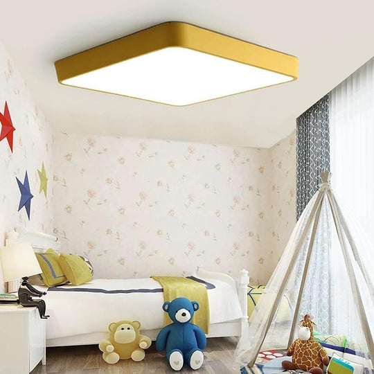 Square LED Modern Flush Mount Ceiling Light