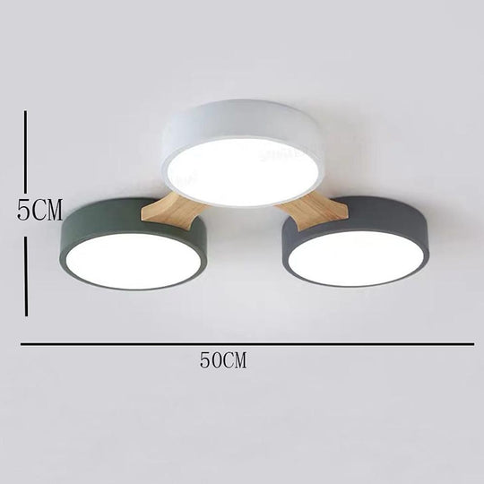Circular 5-Light LED Industrial Flush Mount Ceiling Light