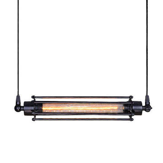 Iron Antique Flute Retro Industrial Style Pendant Light with Tungsten Bulb