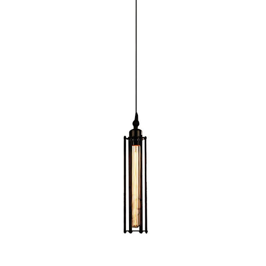 Iron Antique Flute Retro Industrial Style Pendant Light with Tungsten Bulb