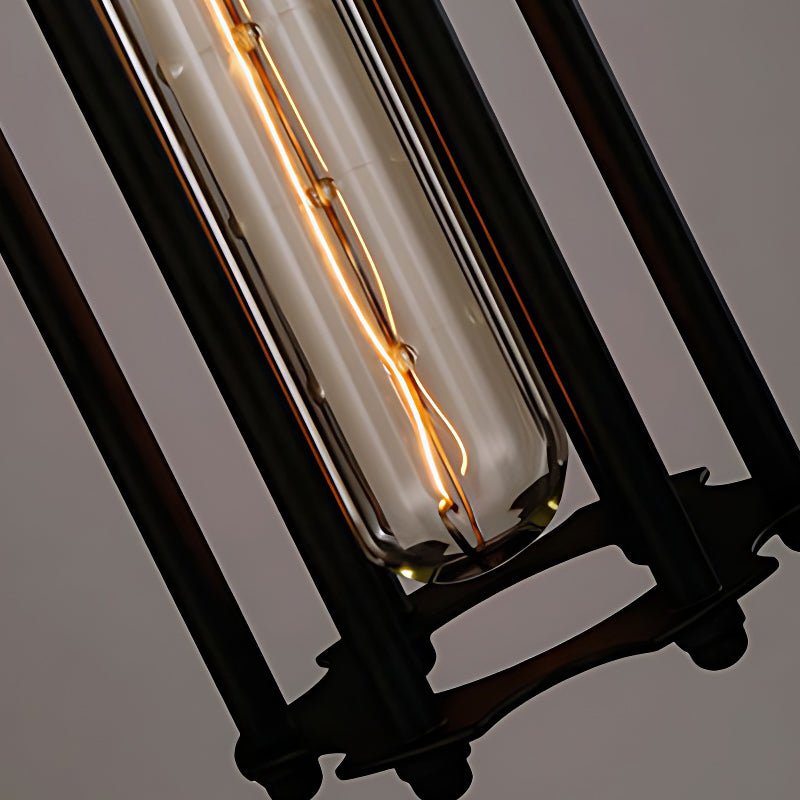 Iron Antique Flute Retro Industrial Style Pendant Light with Tungsten Bulb