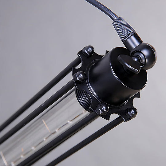 Iron Antique Flute Retro Industrial Style Pendant Light with Tungsten Bulb