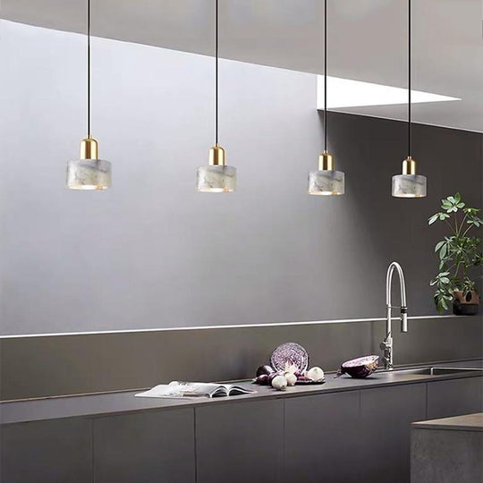 Nordic Ceramic Pendant Lighting Marble Metal Ceiling Light