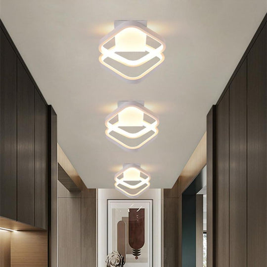 Geometric Shape LED Modern Ceiling Light – Flush Mount