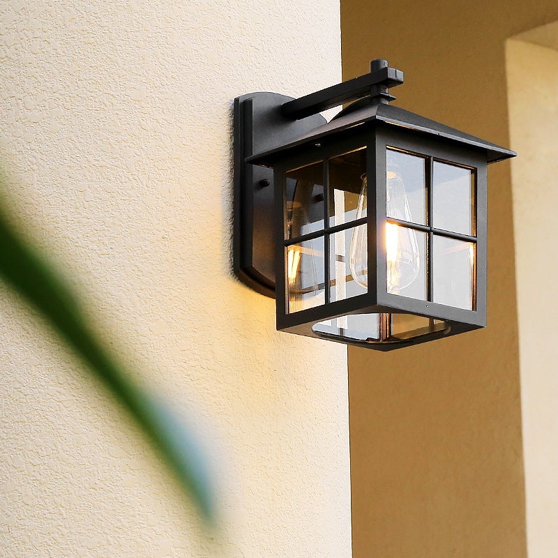 Minimalist Square Glass LED Outdoor Wall Lantern