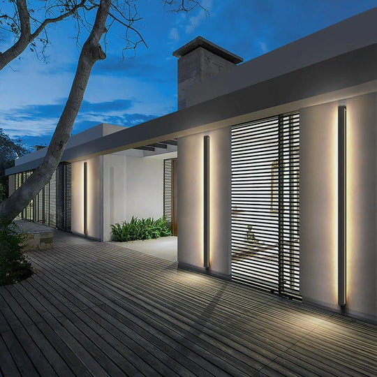 Long LED Linear Lights Dimmable RGB Black Minimalist Wall Lights