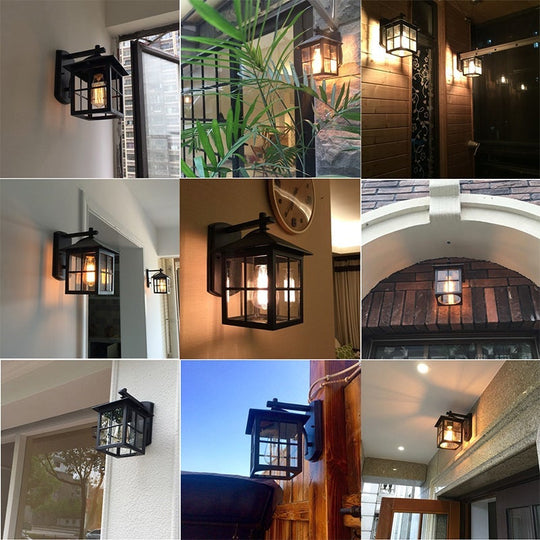 Minimalist Square Glass LED Outdoor Wall Lantern