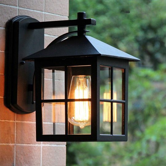 Minimalist Square Glass LED Outdoor Wall Lantern