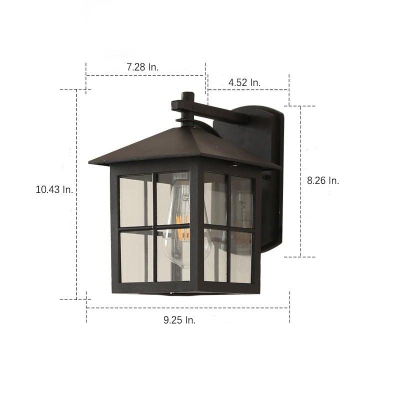 Minimalist Square Glass LED Outdoor Wall Lantern