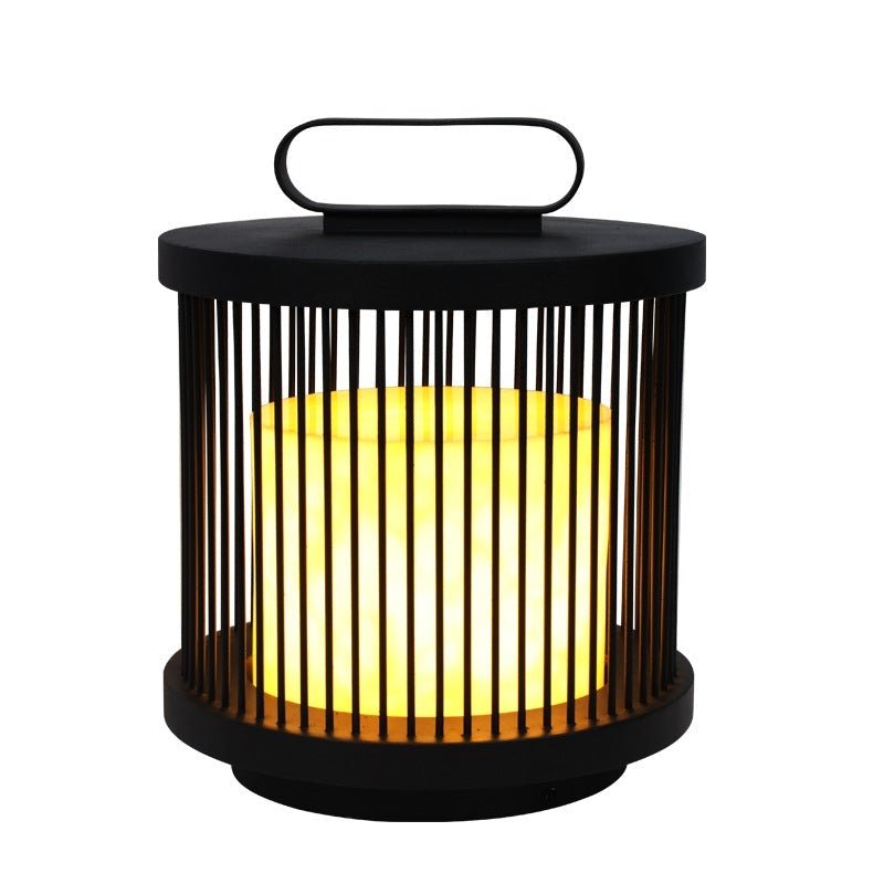 Cage Shape Retro Outdoor Lantern Lamp Black