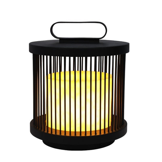 Cage Shape Retro Outdoor Lantern Lamp Black