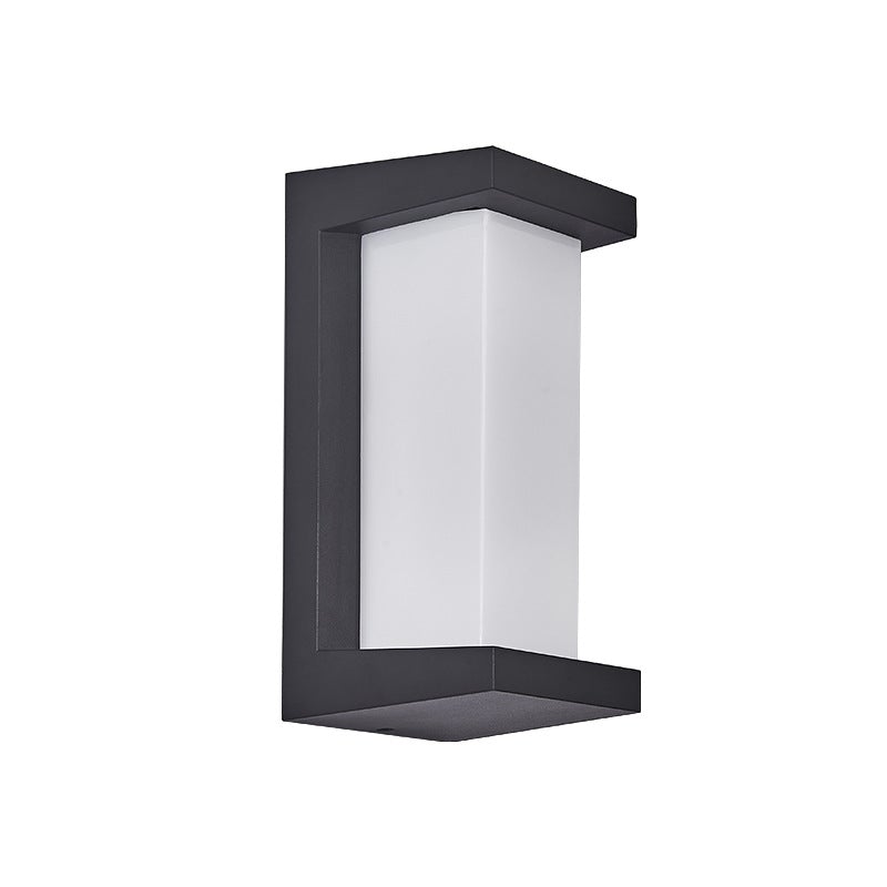 Creative Geometric Waterproof Black Outdoor Wall Light
