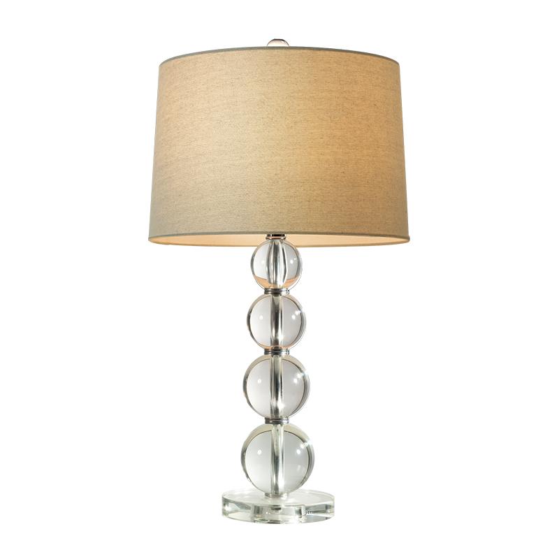 20.5 inch Light-Through Stacked Spheres Crystal Table Lamp