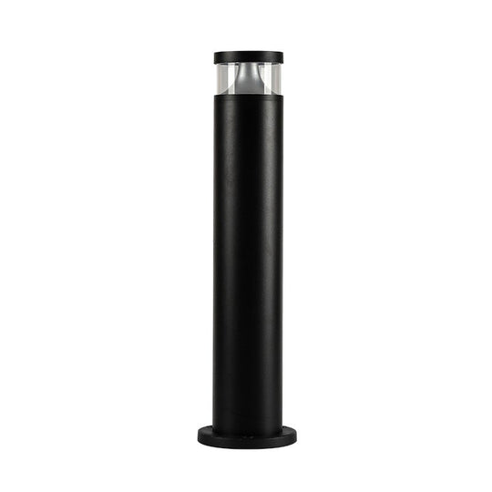 Round LED Outdoor Post Light – Waterproof Black Aluminum Yard Lamp