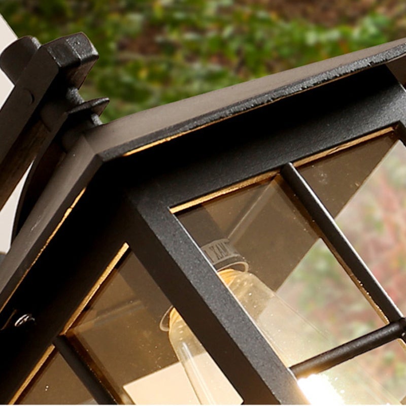 Minimalist Square Glass LED Outdoor Wall Lantern