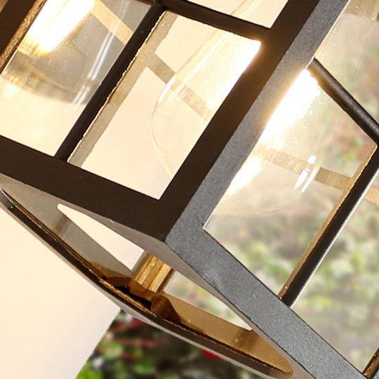 Minimalist Square Glass LED Outdoor Wall Lantern