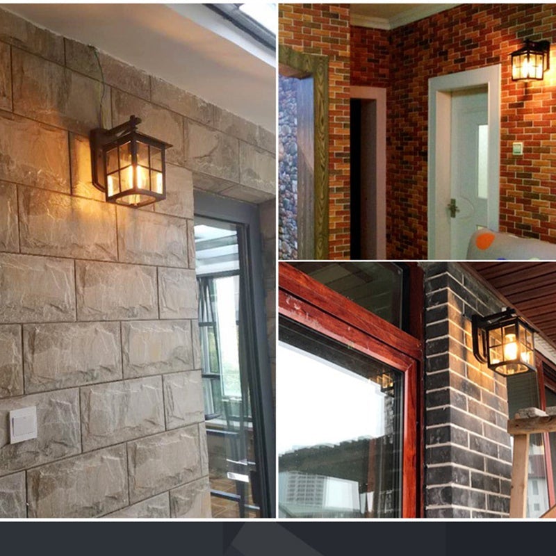 Minimalist Square Glass LED Outdoor Wall Lantern