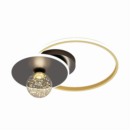 Circles Globe LED Modern Ceiling Light – Flush Mount for Bedroom