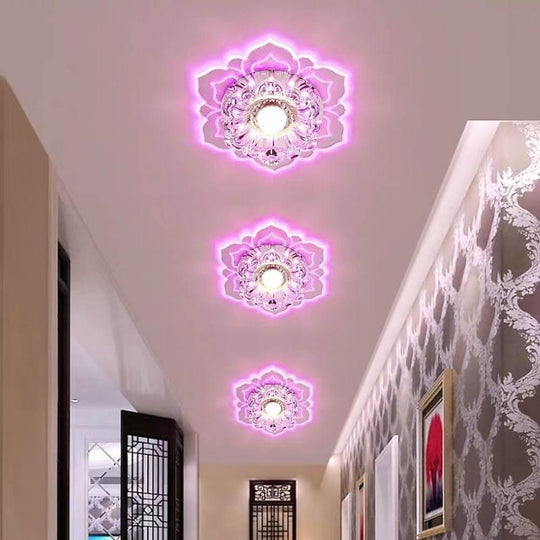 Floral Ornate LED Flush Mount Ceiling Light