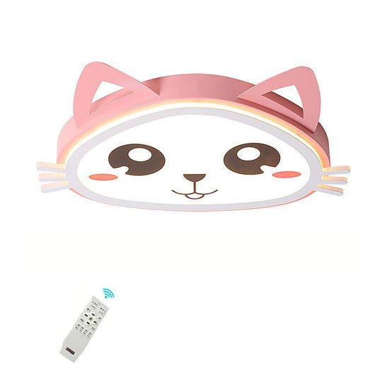 Kitten Bedroom Flush Mount LED Kids Ceiling Light