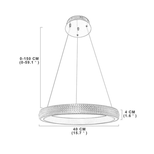 Circular Design LED Gold Modern Chandelier Kitchen Pendant Lighting
