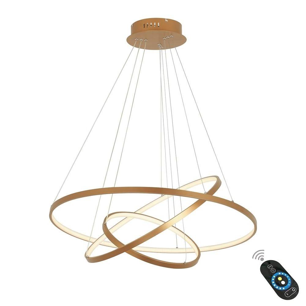 Interweaved 3 Ring Chandelier Light Dimmable Antique Chandelier