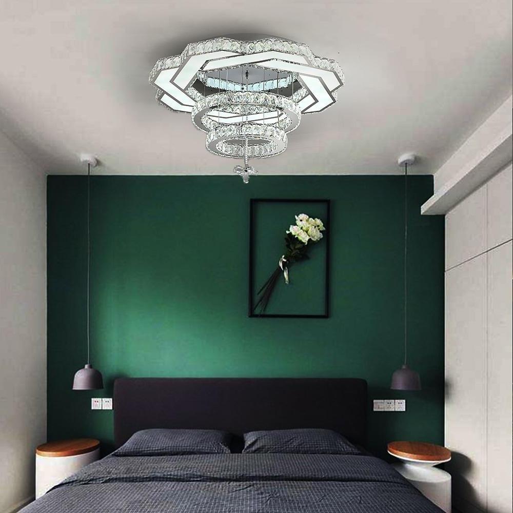 Ambient Crystal LED Flush Mount Light – 20" / 24" / 31"