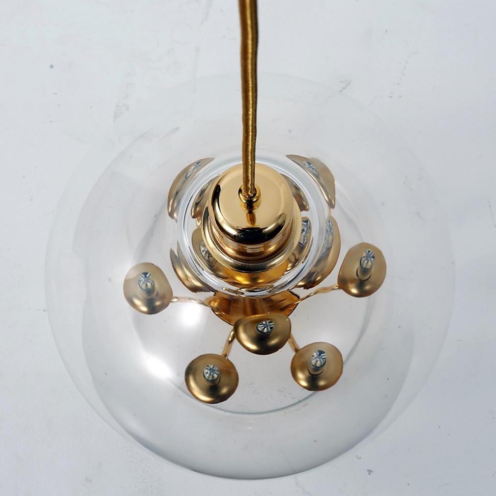 Glass Candelabra Globe Pendant Lighting with Interior 9 LED Light
