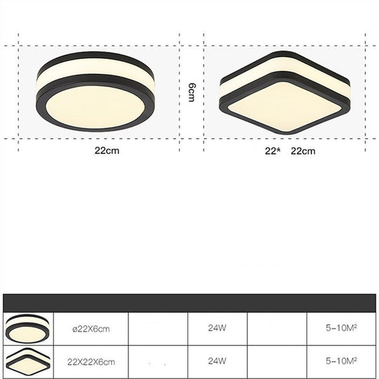 Thick Round Modern LED Flush Mount Ceiling Light