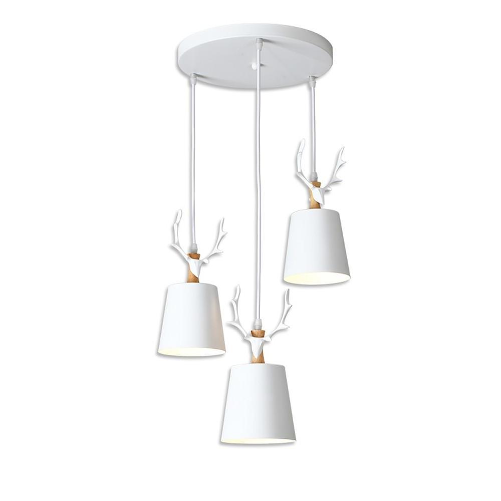 3 Light Antler Design LED Classic Chandelier Pendant Light Hanging Lamp