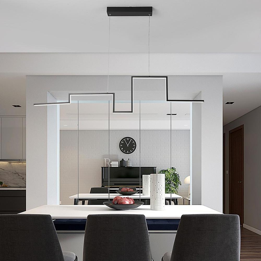 Modern Irregular Linear Metal PVC LED Pendant Light