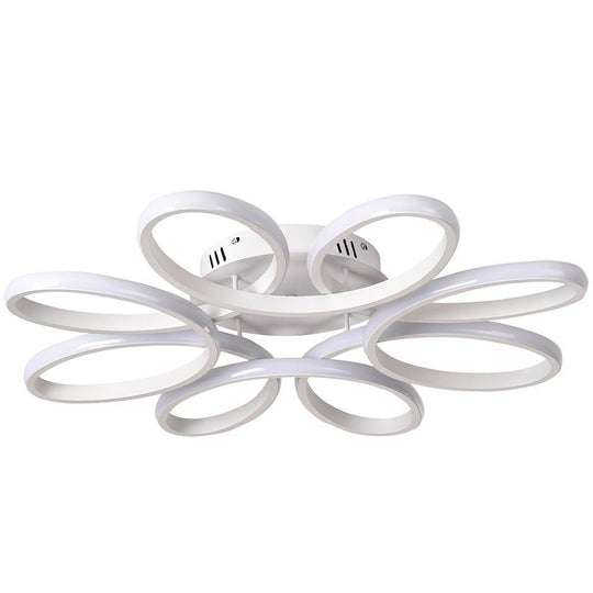 Flower Shaped Dimmable LED White Modern Ceiling Light – Flush Mount