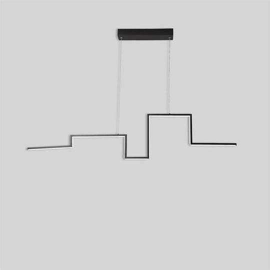 Modern Irregular Linear Metal PVC LED Pendant Light