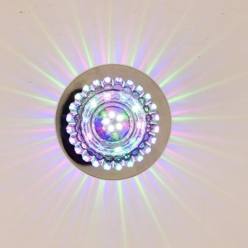 Geometric Crystal Flush Mount LED Ceiling Light