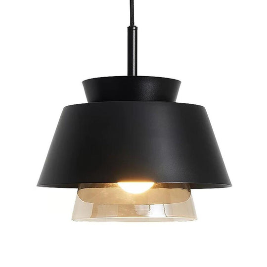 Traditional Metal Glass LED Modern Pendant Light Hanging Lamp