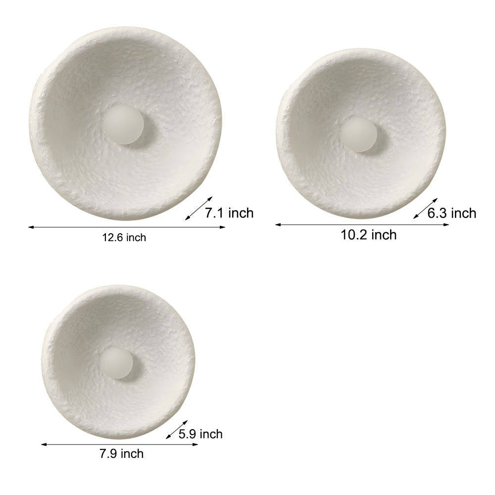 Japanese White Round 1-Light Wall Sconce – 3 Sizes