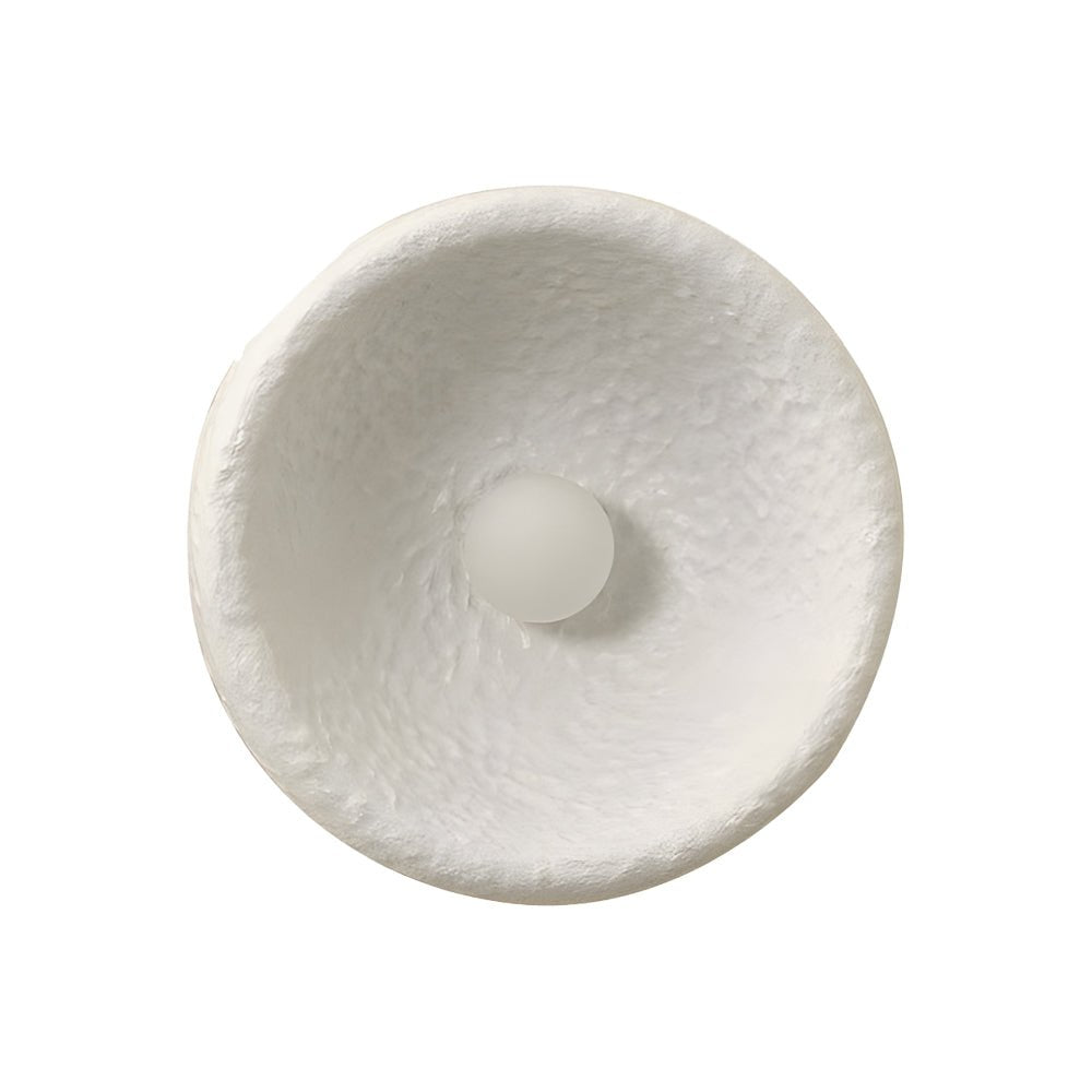 Japanese White Round 1-Light Wall Sconce – 3 Sizes