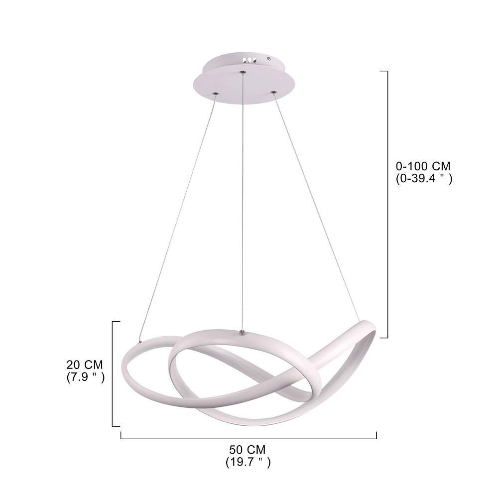 Abstract Waves Modern Style LED Pendant Light for Kitchen Dining and Living Rooms