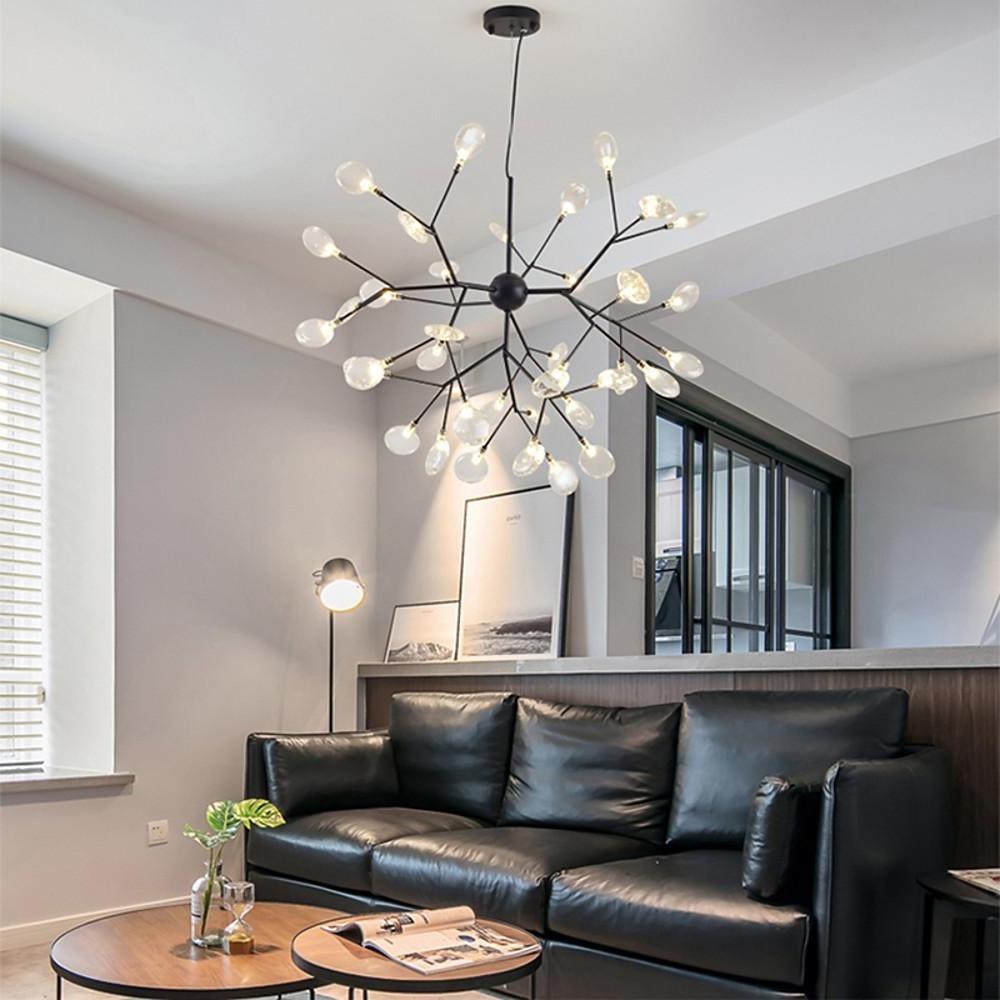 36 Lights LED Cluster Design Modern Sputnik Chandelier