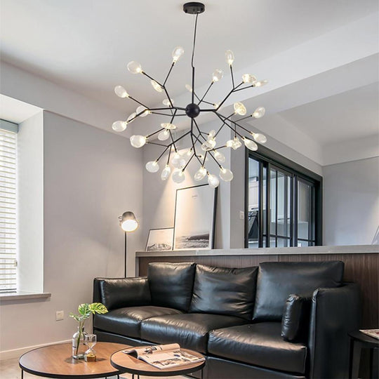 36 Lights LED Cluster Design Modern Sputnik Chandelier