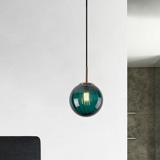 Ball-Shaped Electroplated Glass LED Modern Pendant Light