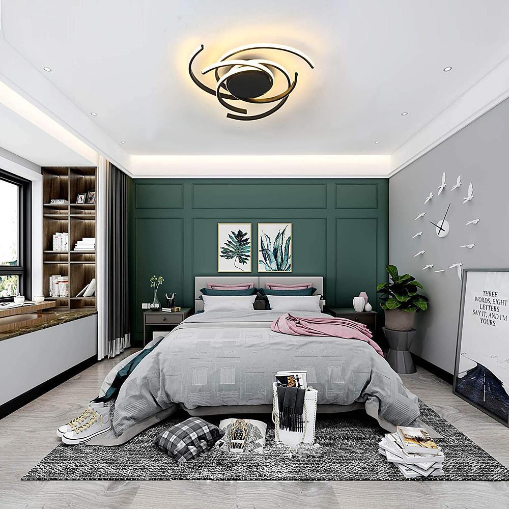30 Inch Swirls Circle Abstract LED Flush Mount Ceiling Light
