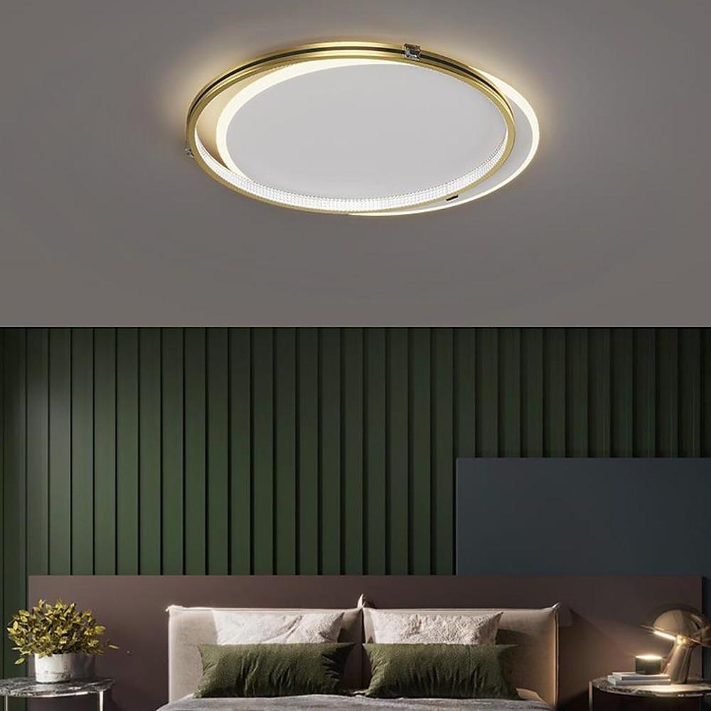 2 Circle Metal Dimmable LED Modern Flush Mount Ceiling Light