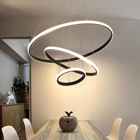Adjustable Circle Design Dimmable LED Modern Chandelier Ceiling Light